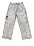 Enfants Riches Déprimés Distressed & Stained Denim Jeans - Light Blue