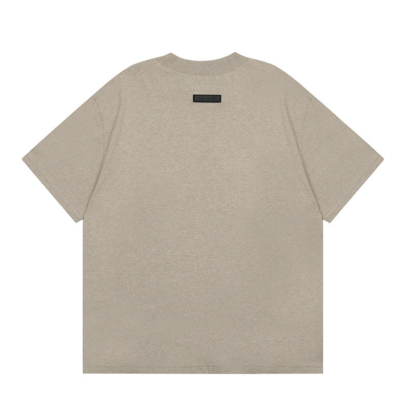 FEAR OF GOD ESSENTIALS Silicone Logo Short Sleeve T‑Shirt Unisex Loose Tee