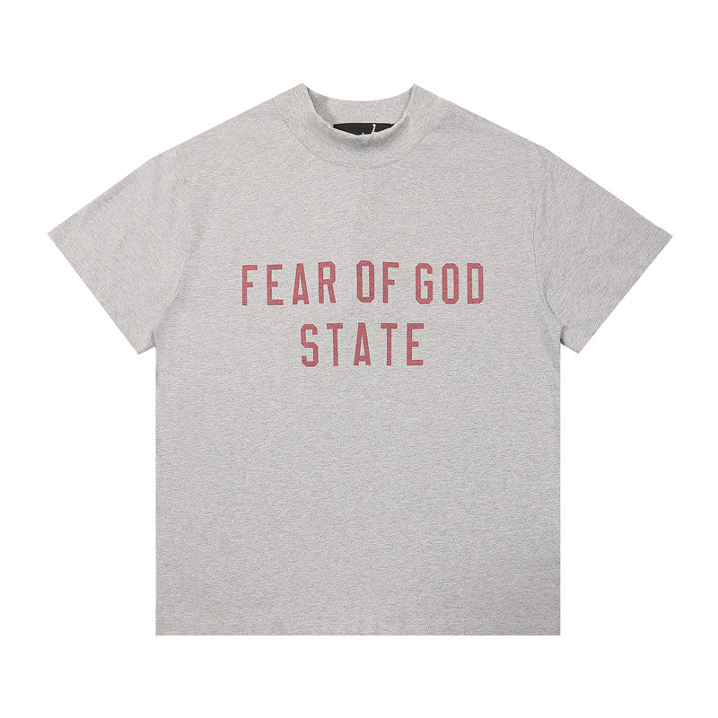 FEAR OF GOD ESSENTIALS American High‑Street Letter Print Loose Short Sleeve T‑Shirt