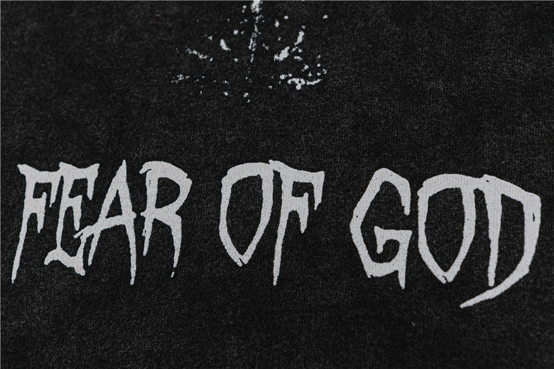 FEAR OF GOD ESSENTIALS Gothic Dragon Figure Vintage Wash T‑Shirt