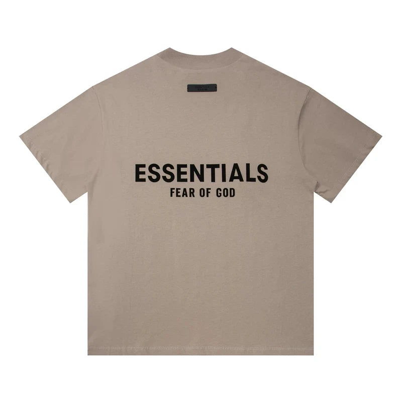 FEAR OF GOD ESSENTIALS Front Back Letter Print Unisex Short Sleeve T‑Shirt