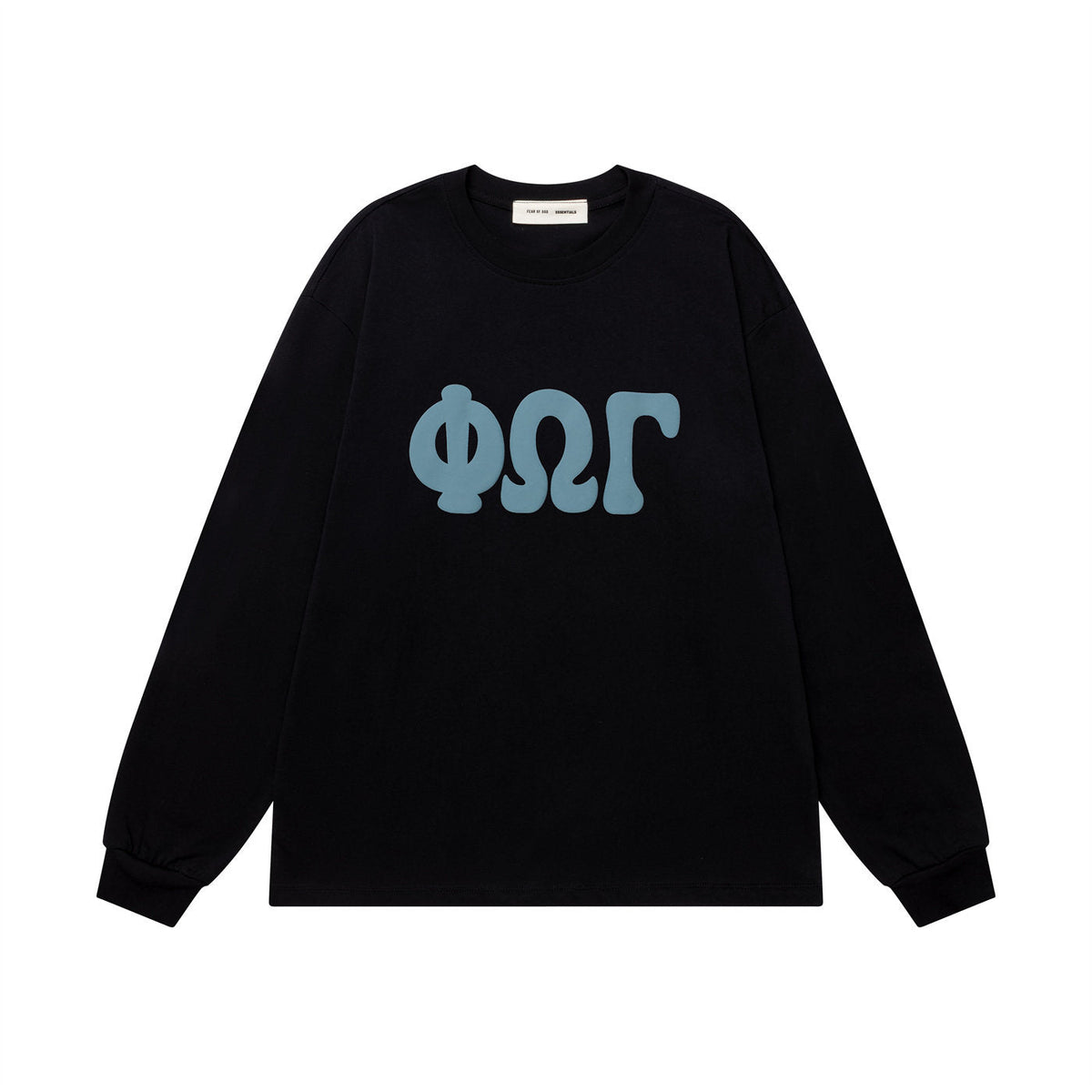 Fear of God FOG ESSENTIALS Foam Letter Print Loose Long Sleeve Tee