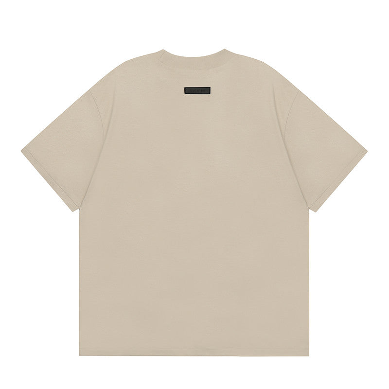 FEAR OF GOD ESSENTIALS Silicone Logo Short Sleeve T‑Shirt Unisex Loose Tee