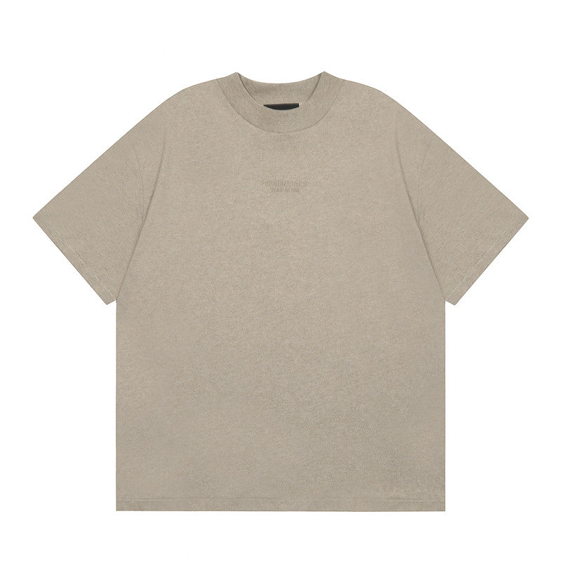 FEAR OF GOD ESSENTIALS Silicone Logo Short Sleeve T‑Shirt Unisex Loose Tee