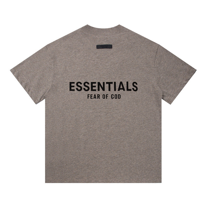 FEAR OF GOD ESSENTIALS Front Back Letter Print Unisex Short Sleeve T‑Shirt