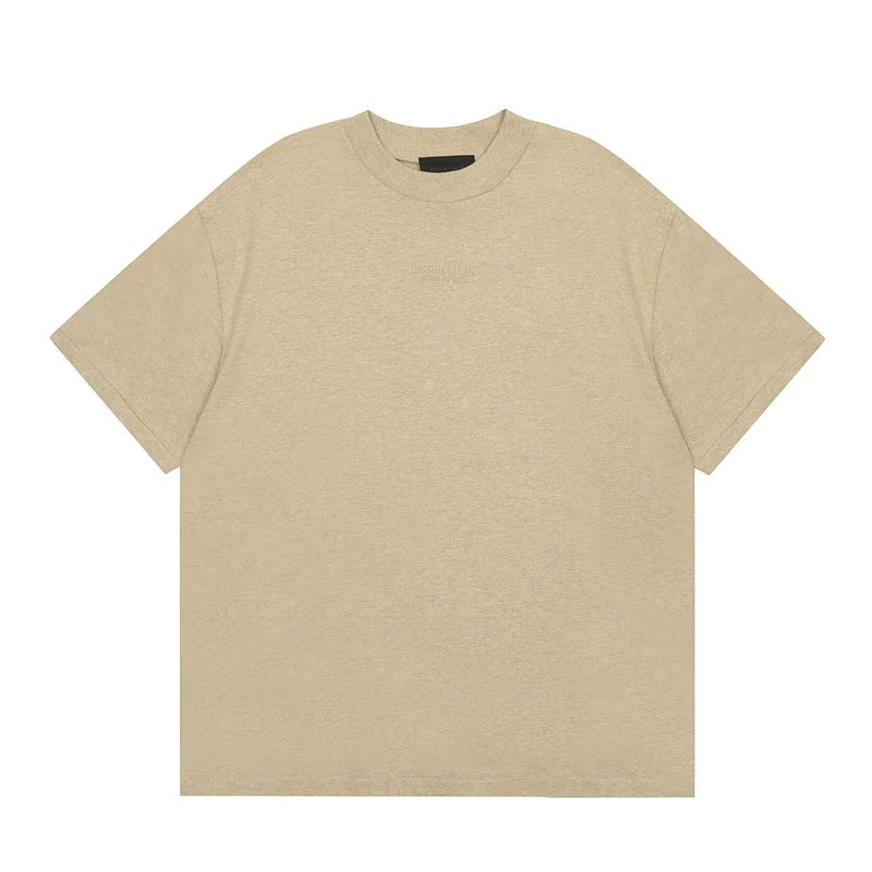 FEAR OF GOD ESSENTIALS Silicone Logo Short Sleeve T‑Shirt Unisex Loose Tee