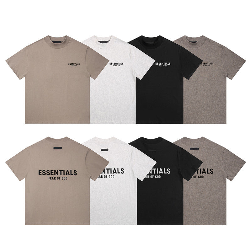FEAR OF GOD ESSENTIALS Front Back Letter Print Unisex Short Sleeve T‑Shirt